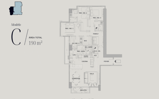 Celeste, Santa María – Apartment Type C