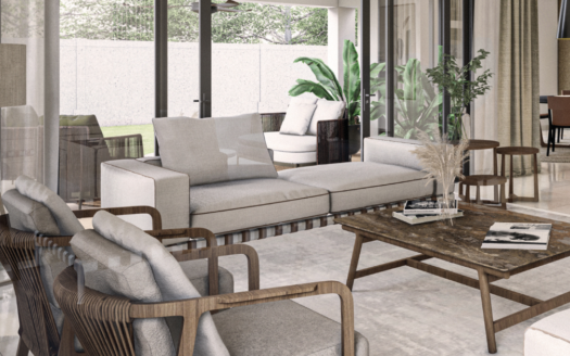 Panama City modern neighborhood street with restaurants and towers